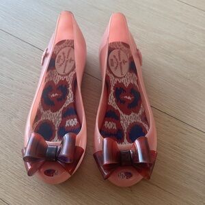 Vivienne Westwood anglomania  flat shoes worn pink bows see pics size 7